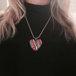 Betsy Johnson colorful heart necklace💕💕